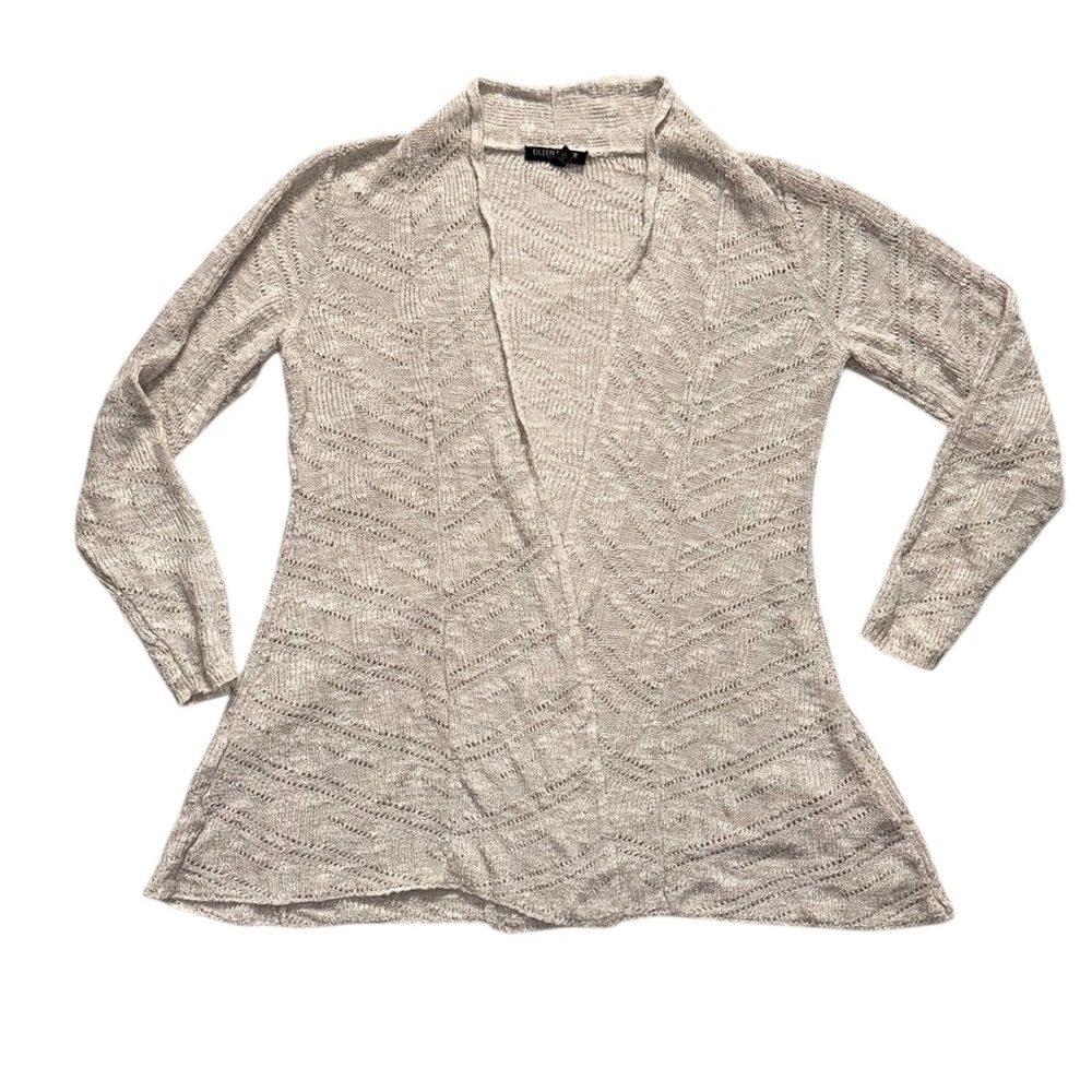 Eileen Fisher Women’s Natural Karma Ripple Stitch Cream Cardigan Sweater ~ XS - Picture 3 of 7